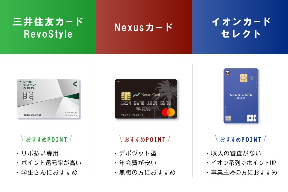 審査が通りやすいおススメのかーどはこちら