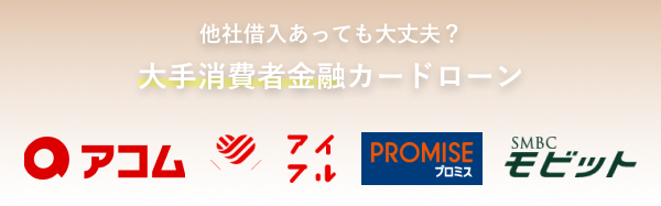 他社借入があっても借入できる可能性のある消費者金融カードローン